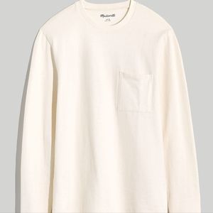 NWT madewell organic cotton relaxed long sleeve tee